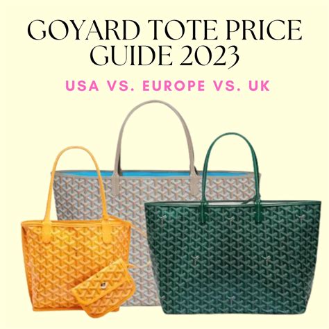 prix sac goyard|goyard tote price guide.